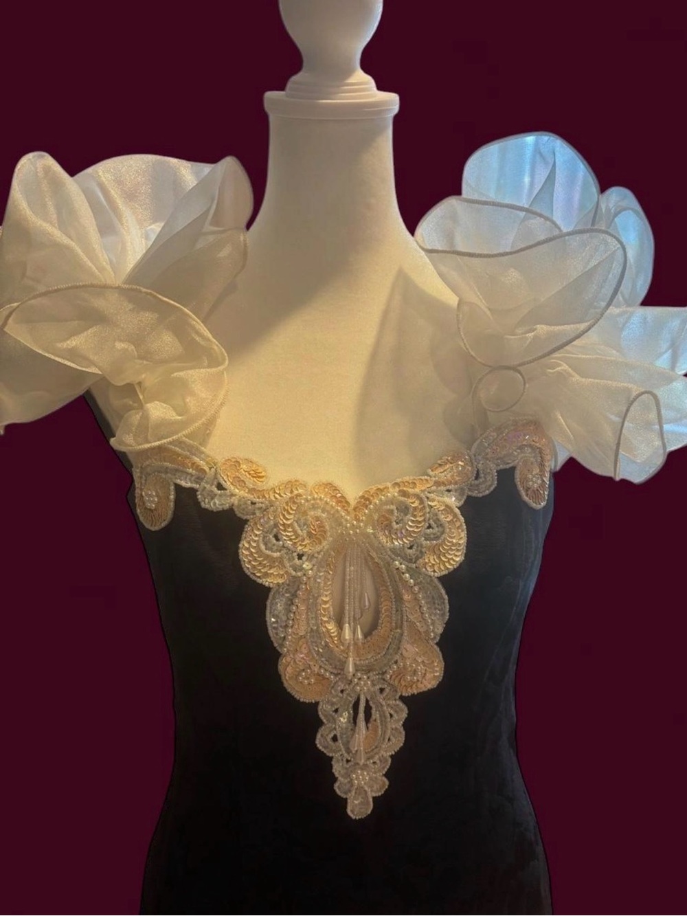 🥂Vintage 1992 Loralie Original Sample Brocade Homecoming Prom Cocktail Dress